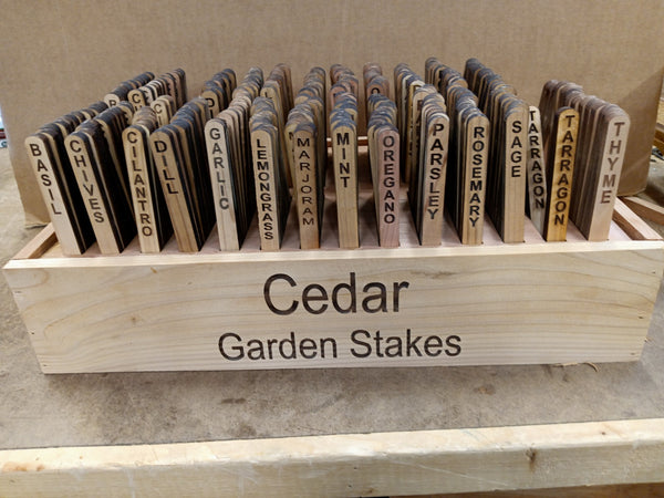 Cedar Herb Garden Stakes