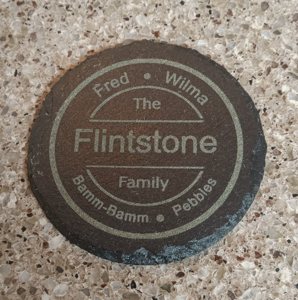 Custom Engraved Slate Drink Coaster