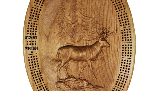 3D Sculpted 4 Player Cribbage Board