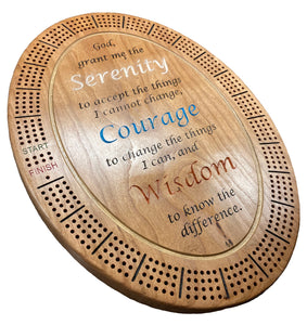 Serenity Prayer Cribbage Board