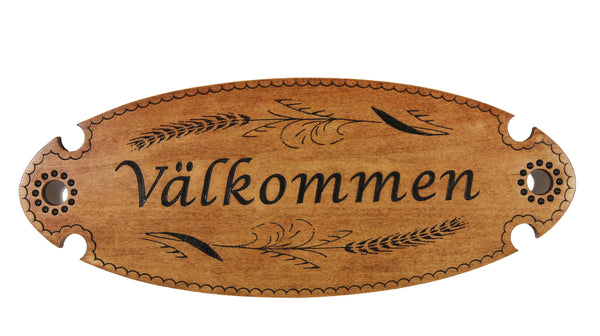 Traditional Swedish Welcome Plaque