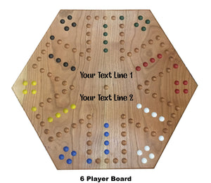 2 Sided 4 and 6 Player Wahoo/Aggravation Board Game